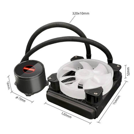 Coolmoon ARGB Integrated CPU Cooler for Multiple Platforms compact closed-loop cooler with 120mm radiator and ARGB fan