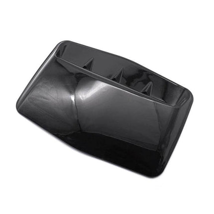 Universal Decorative Car Hood Air Intake Scoop with Tape - black PP decorative hood scoop with shark-gill vents for easy stick-on installation