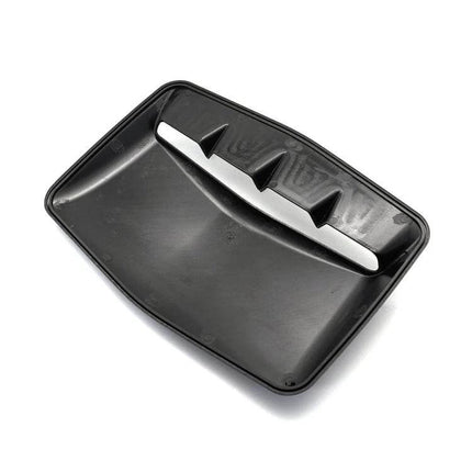 Universal Decorative Car Hood Air Intake Scoop with Tape - black PP shark-gills style hood scoop accessory