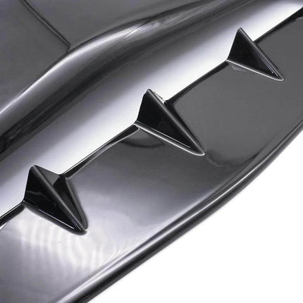 Alt Tag: Universal Decorative Car Hood Air Intake Scoop with Tape - black PP shark gills hood ornament for sporty car styling