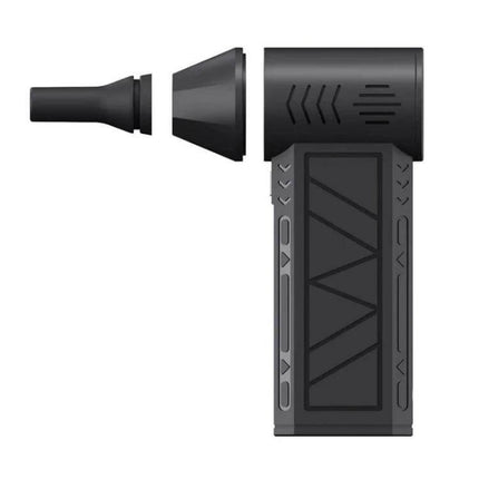 Compact Portable Handheld Turbo Fan for Dust Cleaning — black compact turbo blower with detachable nozzles for electronics and car interior dust removal