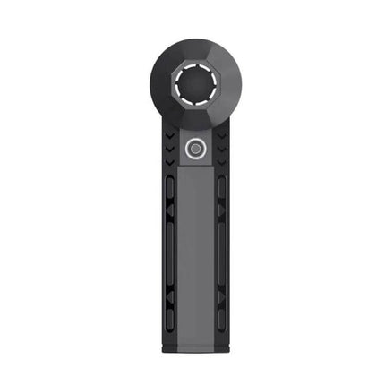 Compact Portable Handheld Turbo Fan for Dust Cleaning - front view of slim black handheld turbo fan for electronics and car interior dust removal