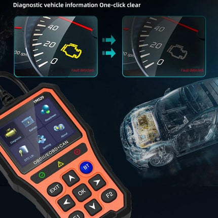 Practical Device for Everyday Car Maintenance Checks OBD2 scanner showing fault code cleared and live engine data on handheld diagnostic tool