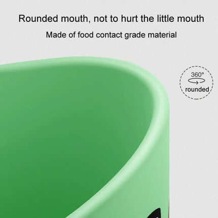 Cute Dinosaur Cup for Baby's Daily Home Hydration with rounded soft mouth, thickened PP, food-grade material for easy independent sipping and spill control