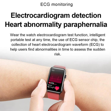 Watch for Everyday Health Monitoring and Daily Activities showing ECG heart rate display and sleep tracking on wristwatch