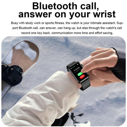 Watch for Everyday Health Monitoring and Daily Activities – wristwatch showing incoming Bluetooth call with call answer and decline buttons