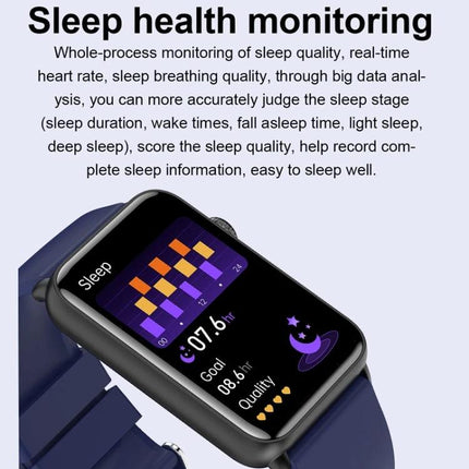 Watch for Everyday Health Monitoring and Daily Activities showing sleep health tracking screen with sleep stages, heart rate and sleep quality data