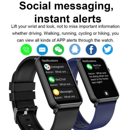 Watch for Everyday Health Monitoring and Daily Activities showing smartwatch notifications, heart rate and activity tracking on two bands