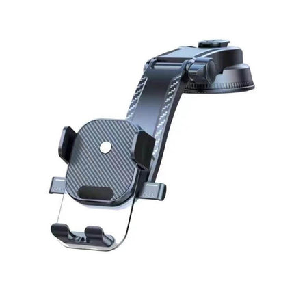 Car Phone Holder With Automatic Lock Dashboard Mount - adjustable ABS silicone gravity-sensing clamp with bottom charging port, dashboard suction mount