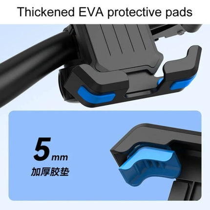 Motorcycle Bicycle Riding Navigation Cell Phone Holder for Handlebar with thickened EVA protective pads, 360° rotation and one-handed operation
