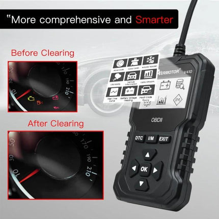 AERMOTOR Tool for Daily Car Maintenance and Troubleshooting - handheld OBD2 scanner clearing check engine light and displaying vehicle diagnostics