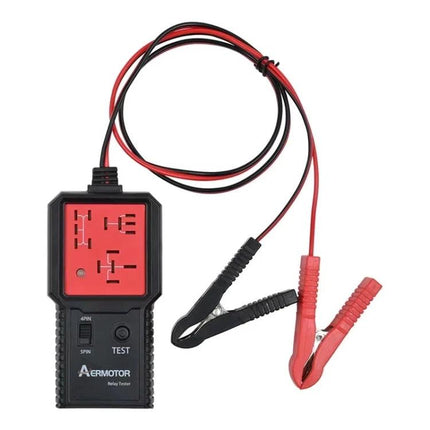Versatile Tool for Testing Car Relays in Daily Maintenance - handheld relay tester with clips and battery leads
