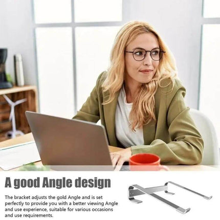 Aluminum Alloy Laptop Stand for 10-18 Inch Desktops – adjustable aluminum stand elevating laptop for better posture and stable home office setup