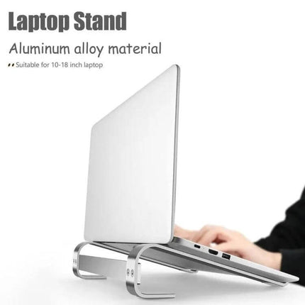Aluminum Alloy Laptop Stand for 10-18 Inch Desktops - adjustable durable aluminum stand elevating laptop for better posture and stable home office setup