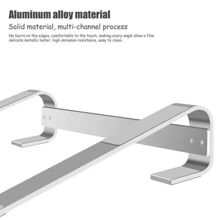 Aluminum Alloy Laptop Stand for 10-18 Inch Desktops slim silver aluminum ergonomic riser for home office