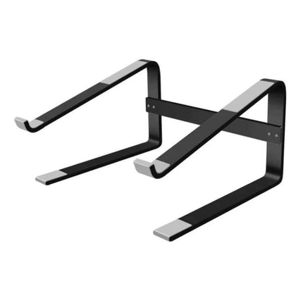 Aluminum Alloy Laptop Stand for Elevated Viewing and Heat Dissipation, 13-17 Inches - adjustable black stand for better posture and airflow