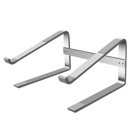 Aluminum Alloy Laptop Stand for Elevated Viewing and Heat Dissipation, 13-17 Inches - silver adjustable desk stand for laptops