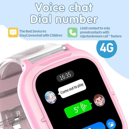 Essential Watch for Monitoring Kids in Everyday Situations - pink kids smartwatch with GPS, voice chat and real-time location monitoring via app