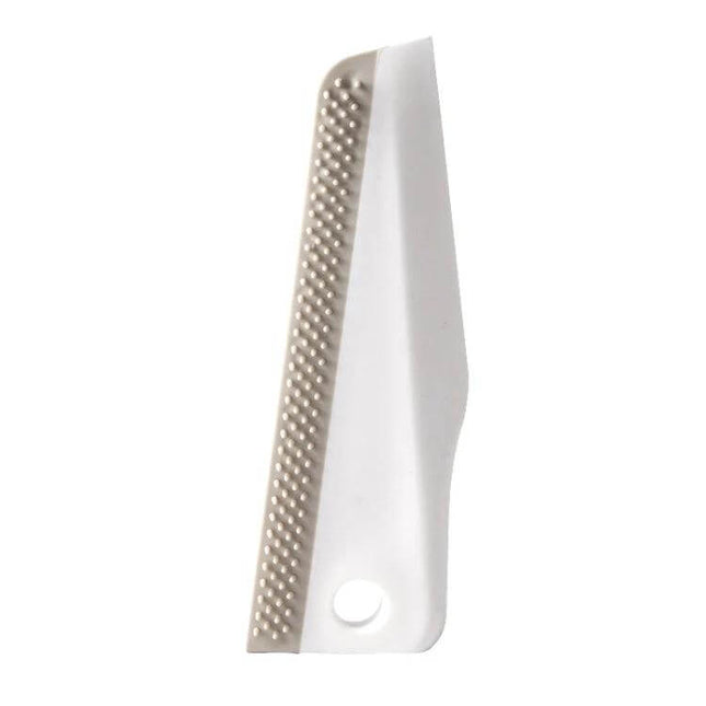 Kitchen Bathroom Countertop Scraper Dual Sided Cleaning - white dual‑sided PP+TPR scraper for removing dried food and soap scum on counters and cutting boards