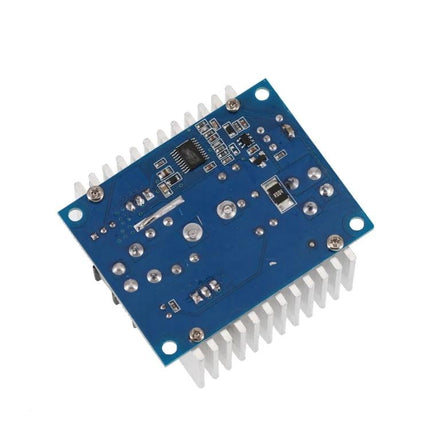 20A 300W Step-Down Power Supply for Battery Charging and LED Use compact module with blue PCB and aluminum heatsink