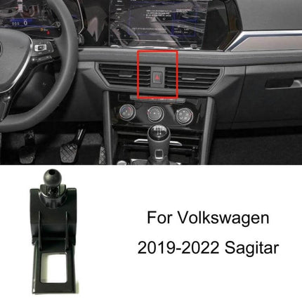Car Air Outlet Phone Holder Base For Volkswagen Dashboard Mount installed on a 2019-2022 Volkswagen Sagitar dashboard air vent