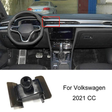 Car Air Outlet Phone Holder Base For Volkswagen Dashboard Mount - dashboard air vent phone base for 2021 VW CC, compact snap-on mount, secure on rough roads