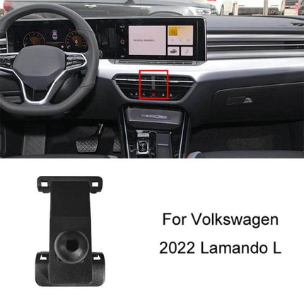 Car Air Outlet Phone Holder Base For Volkswagen Dashboard Mount shown installed on Volkswagen 2022 Lamando L dashboard air vent