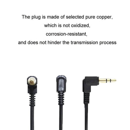 3.5mm Stereo Car Audio Cable with Gold Plated Elbow for Car Stereos showing gold-plated right-angle connector and durable black cable
