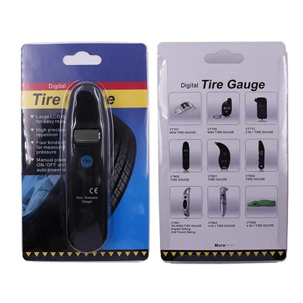 Tire Pressure Gauge for Everyday Vehicle Maintenance and Safety - digital handheld gauge in retail packaging for weekly car checks