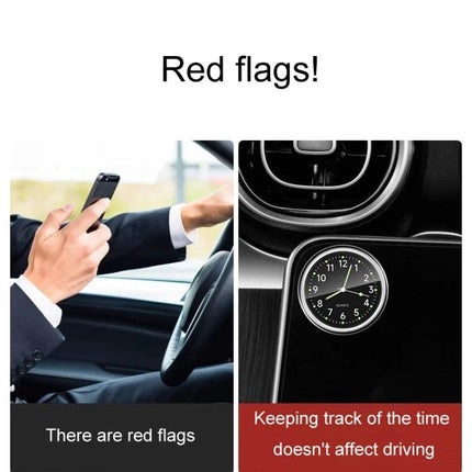 An Essential Luminous Clock for Everyday Car Drives - car-mounted luminous dial clock visible at night for safe, distraction-free time checks