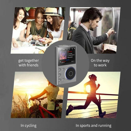 Compact Bluetooth Music Player with High-Fidelity Audio Support - portable 2.4-inch TFT device for workouts, travel, commutes, TF card, FM radio and recording