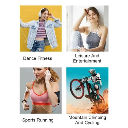 Bluetooth MP3 Music Player with Touch Screen and Sports Clip - active lifestyle use: dance, leisure, running, cycling