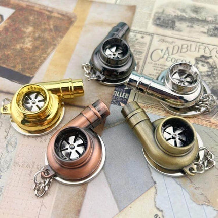 Turbo Keychain Pendant Large Black Car Accessory For Daily Use - large black zinc alloy turbo keychain pendant for keys or bag gift