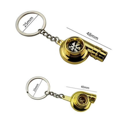 Turbo Keychain Pendant Large Black Car Accessory For Daily Use - glossy zinc alloy turbo keychain for keys, bags, or corporate gifts