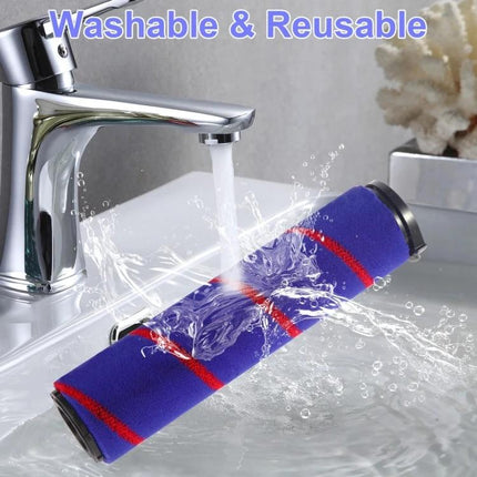 Soft Velvet Suction Head for Dyson Vacuums with Dust Display Light - washable reusable soft velvet roller under-furniture cleaning