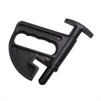 Handy Bead Clamp for DIY Tire Changes at Home — black plastic bead clamp tool for securing tires during garage tire changes