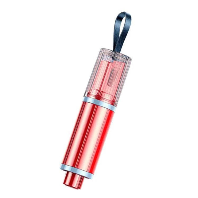 Portable Car Safety Hammer for Emergency Window Breaking and Seat Belt Cutting - red compact tungsten rescue tool with strap