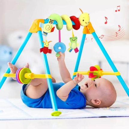 Baby Caterpillar Cot Spiral Toy For Pram Hanging Rattle plush spiral attached to stroller or crib with dangling rings and rattles entertaining infant
