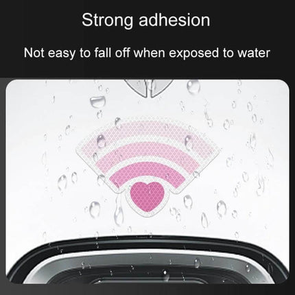 Reflective Car Safety Stickers for Night Visibility, 3-Piece Set - waterproof strong-adhesion pink heart WiFi-style reflective sticker on vehicle mirror