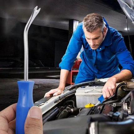 Essential Tool for Car Door Panel Removal in Home Repairs - blue trim removal pry tool used for car interior and speaker access