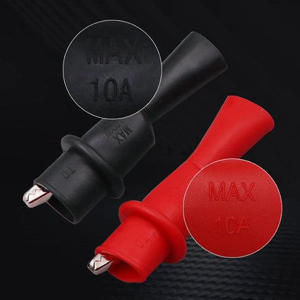 Practical Probe Set for Everyday Automotive Diagnostics - red and black multimeter probe caps labeled MAX 10A for testing car circuits