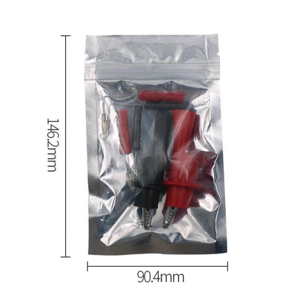 Practical Probe Set for Everyday Automotive Diagnostics — red and black insulated test probes in resealable foil bag, 90.4×146.2mm package