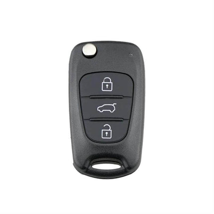 Hyundai And Kia 3 Button Folding Car Key Shell Replacement - black 3-button shell for transferring electronics