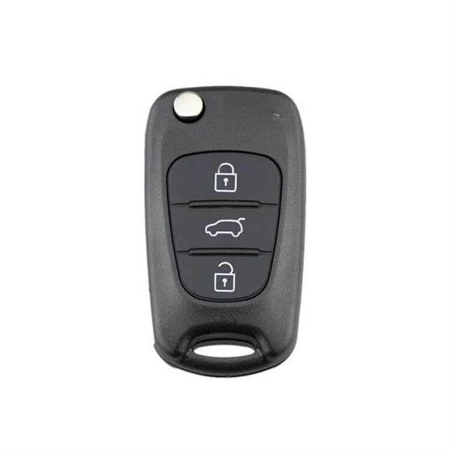Hyundai And Kia 3 Button Folding Car Key Shell Replacement - black 3-button shell for transferring electronics