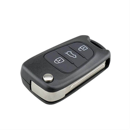 Hyundai And Kia 3 Button Folding Car Key Shell Replacement durable black replacement shell for existing electronics
