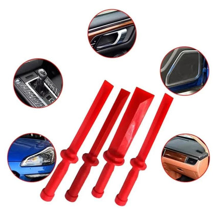 A Practical Set of Scrapers for Everyday Car Maintenance - red plastic trim removal tools for dashboards, door panels, speakers (scratch-free)