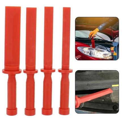 A Practical Set of Scrapers for Everyday Car Maintenance red plastic pry tools for removing panels without scratching vehicle surfaces