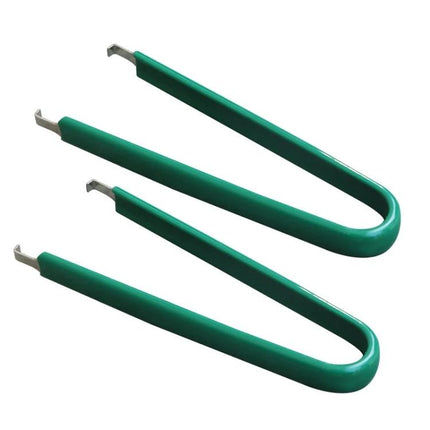Handy Tweezers for Everyday Car Repairs and Gadget Maintenance - green double-hook precision tweezers for electrical wiring and electronics