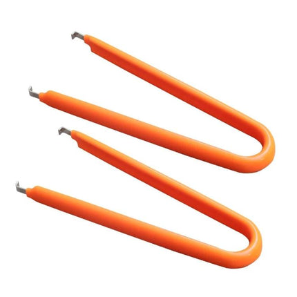 Handy Tweezers for Everyday Car Repairs and Gadget Maintenance - orange double-hook insulated tweezers for precise wiring and electronics work