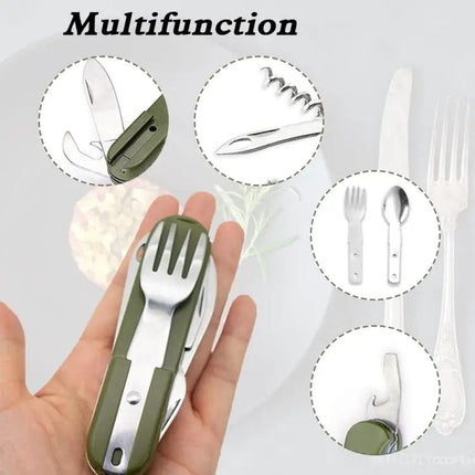 7-In-1 Outdoor Camping Folding Tableware Set For Travel